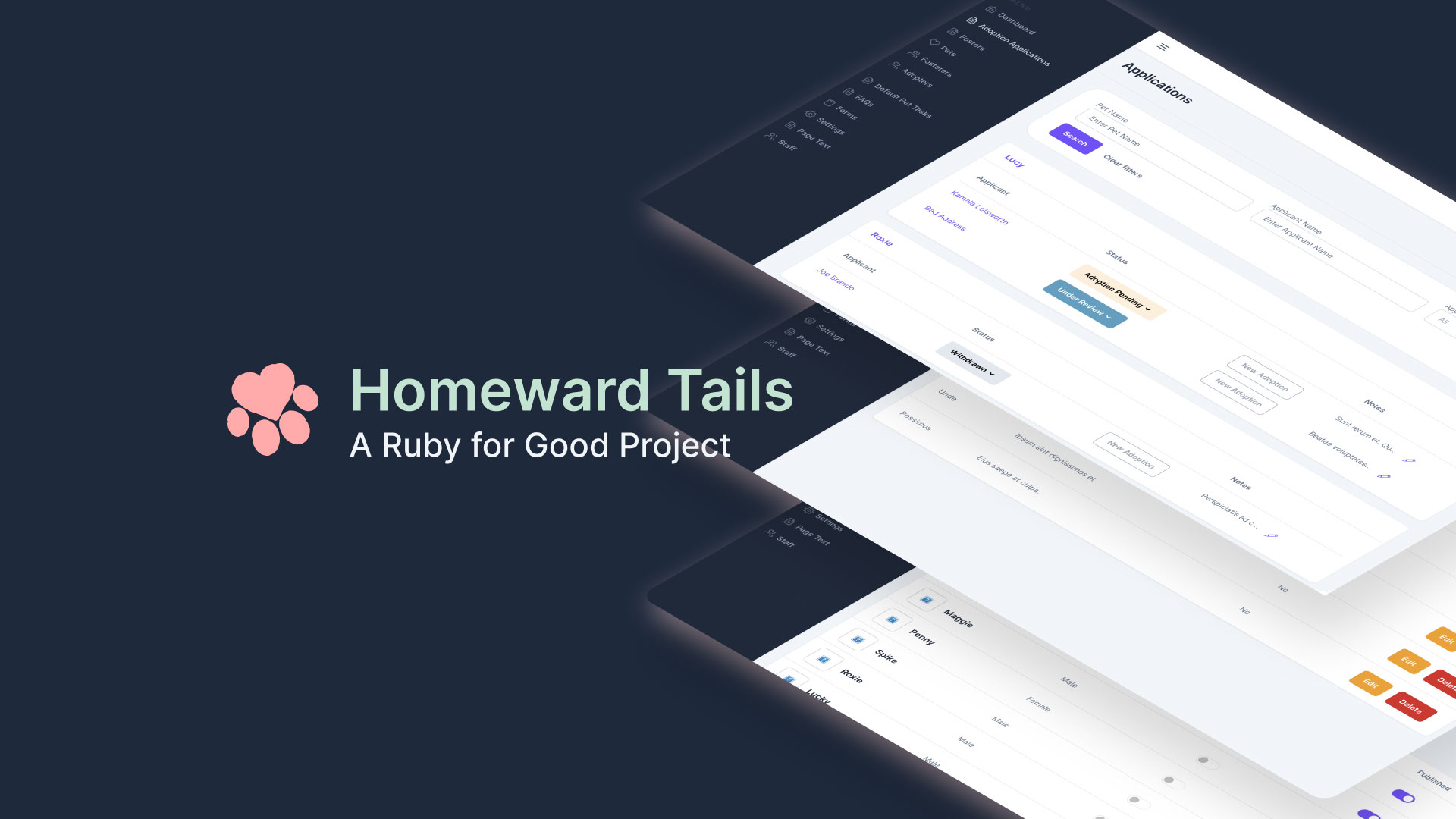 Homeward Tails title image with logo and isometric app preview.
